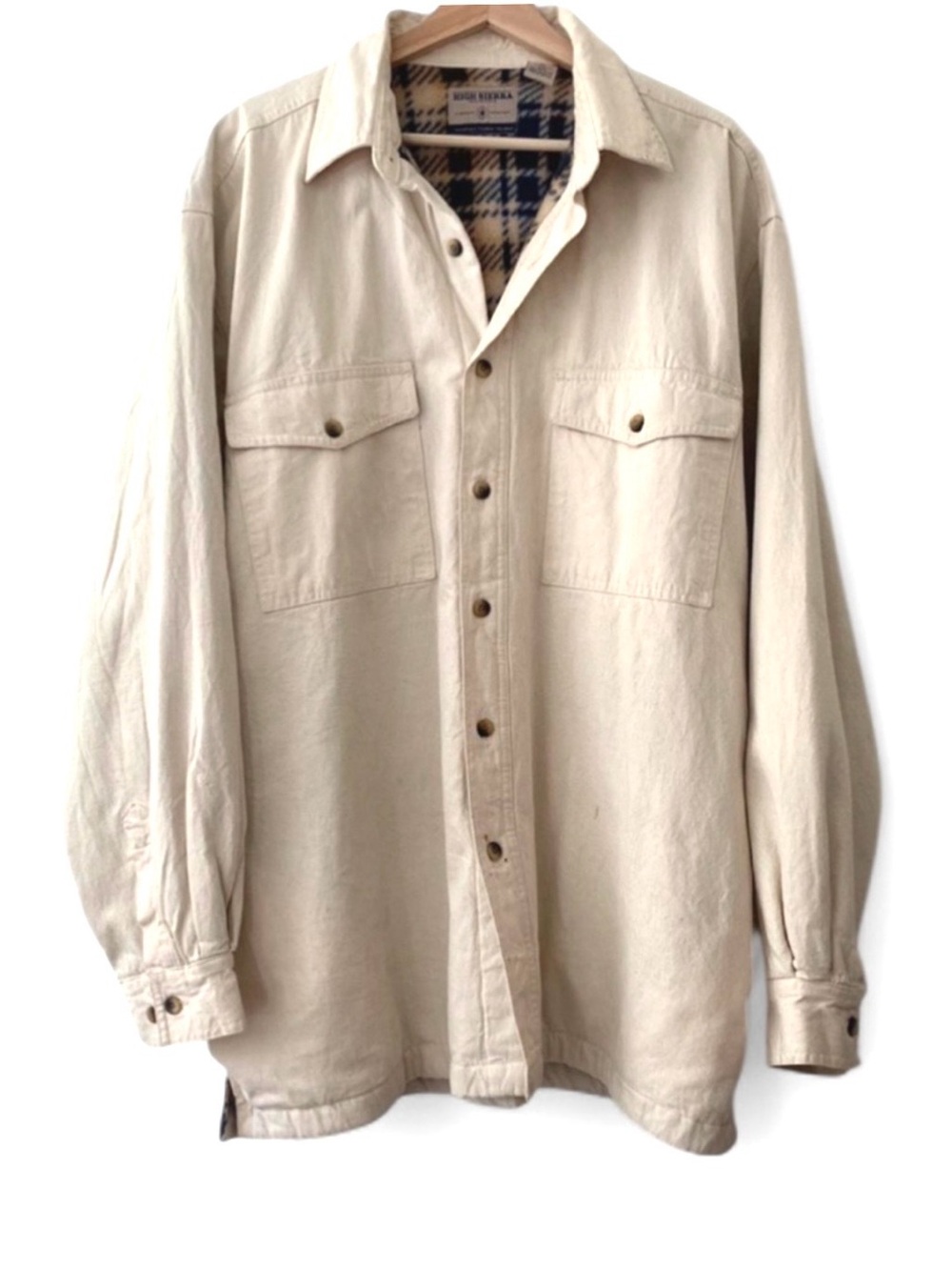 Vintage Fleece-Lined Button-Up Utility Chore Shacket Size Men’s XL